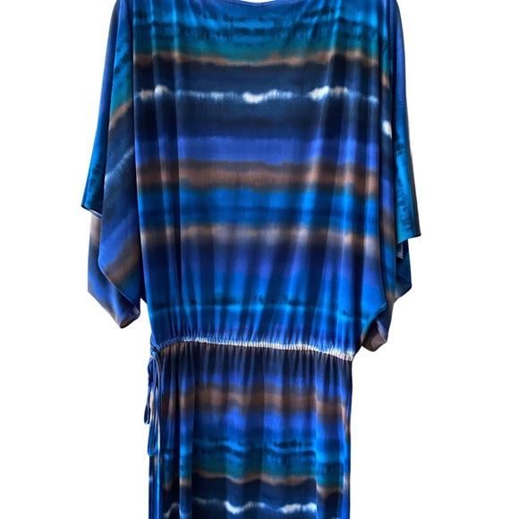 VGUC Anthropologie Kimono Style Relaxed Fit Tie Dye Dress,Drawstring Waist - Picture 10 of 12